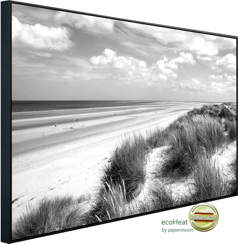 Thumbnail - papermoon Infrarotheizung »EcoHeat - Strand Schwarz + Weiss«, Matt-Effekt - bunt