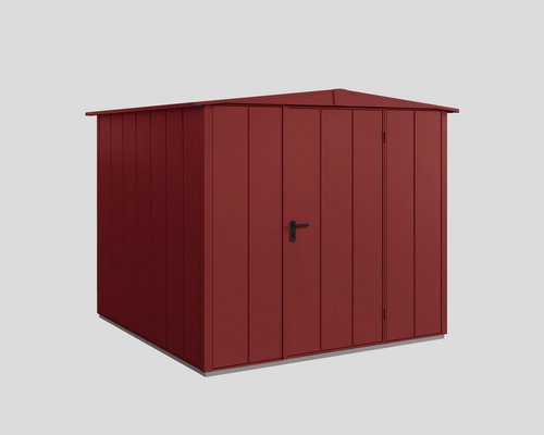 Thumbnail - Ecostar Gerätehaus »Elegant-S«, Metall, BxHxT: 238 x 216 x 238 cm (Außenmaße inkl. Dachüberstand) - rot