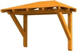 SKANHOLZ Vordach »Wismar 1«, 258 x 126 cm (BxT), nordische Fichte, eiche hell - beige | braun
