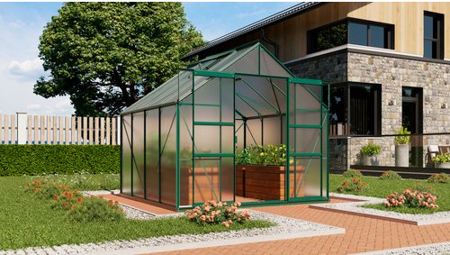 VITAVIA Gewächshaus »Mars Plus 6700«, BxHxL: 257 x 238 x 258 cm - gruen