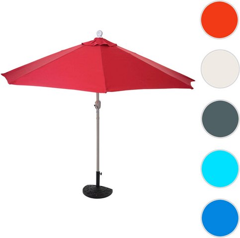 MVG Sonnenschirm »MVG-HA004«, 285 x 145 cm, mit Ständer - rot