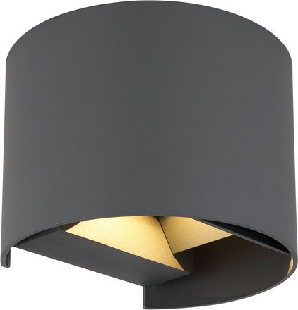 GLOBO LIGHTING Außenwandleuchte »VERONIKA«, Aluminium Druckguss, anthrazit, gebogen - schwarz