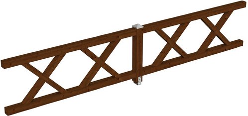 SKANHOLZ Brüstung, B x H: 465 x 84 cm, Holz, Farbe: nussbaum