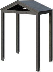 SKANHOLZ Vordach »Sassnitz«, 205 x 127 cm (BxT), nordische Fichte, schiefergrau