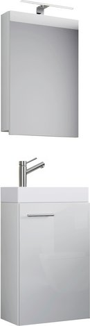 VCM Badmöbel-Set »Slito«, 4-teilig, mit Spiegelschrank - weiss