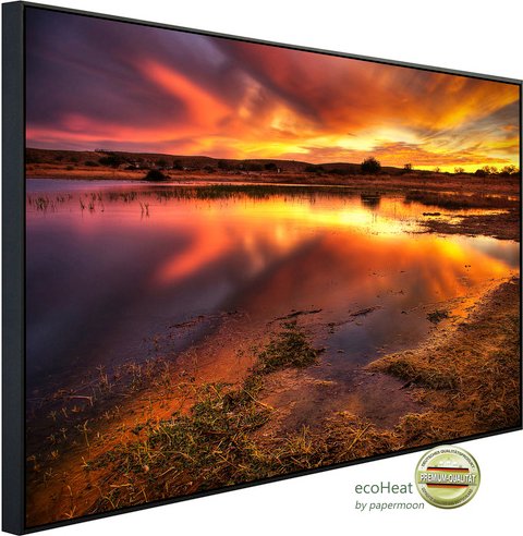 papermoon Infrarotheizung »EcoHeat - Flammender Himmel«, Matt-Effekt - bunt