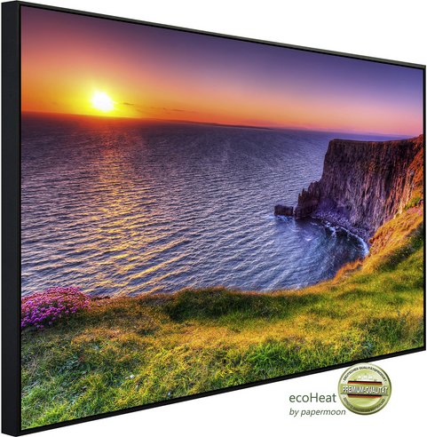 Thumbnail - papermoon Infrarotheizung »EcoHeat - Sonnenuntergang an den Moher Cliffs«, Matt-Effekt - bunt