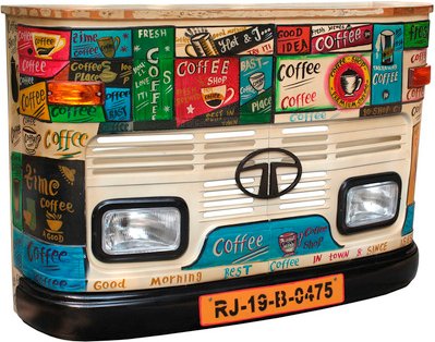 SIT Bartheke »THIS & THAT«, Metall/Altholz - bunt