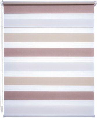 LIEDECO Klemmfix-Duo-Rollo, Stoff, lichtdurchlässig - beige