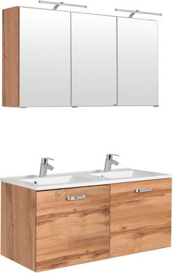 HELD MÖBEL Spiegelschrank »Bologna«, Höhe: 64 cm, Tiefe: 20 cm, wotaneichefarben - bunt