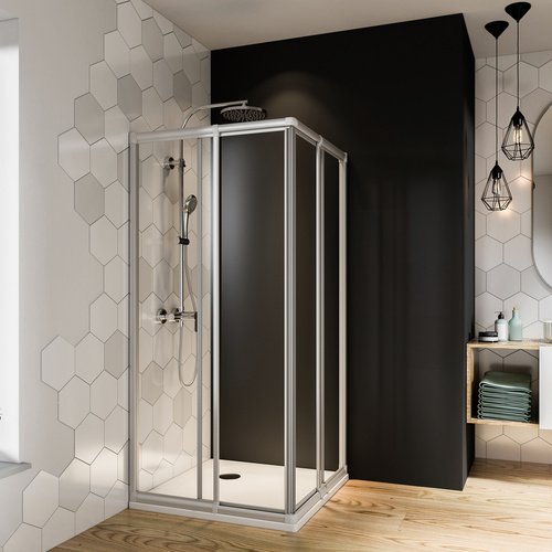 BREUER Eckeinstieg »Fara 6«, Schiebetür, BxH: 80 x 190 cm - silberfarben