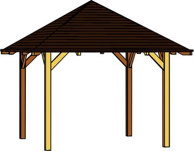 SKANHOLZ Pavillon »Cannes 3«, Zeltdach, viereckig, BxHxT: 504 x 344 x 504 cm - beige