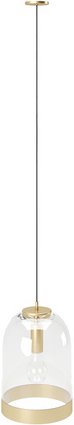PHOENIX Hängeleuchte »LIZA«, BxHxT: 25,5 x 32,5 x 25,5 cm, goldfarben/transparent