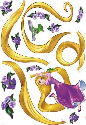KOMAR Dekosticker »Rapunzel«, BxH: 100 x 70 cm - bunt