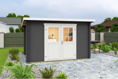 Mr. GARDENER Gartenhaus »Malta«, Holz, BxHxT: 300 x 211 x 200 cm (Außenmaße) - grau