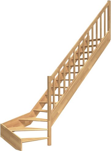Thumbnail - DOLLE Wangentreppe »Paris«, bis 318 cm Raumhöhe - braun