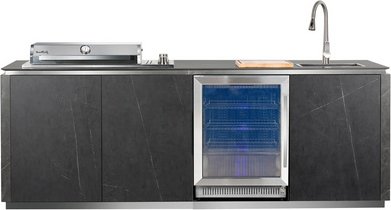 BUSCHBECK Outdoor-Küche »Derby«, BxHxT: 253 x 143 x 110 cm, anthrazit - schwarz