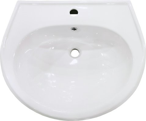 Farbe: weiß Waschtisch, LxB: 60 x 51,5 cm, Keramik, weiß - weiss