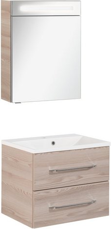 FACKELMANN Waschplatz-Set »B.CLEVER«, 60cm SPS Alaska Esche - braun