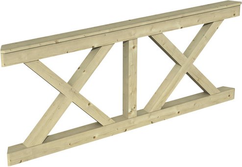 SKANHOLZ Brüstung, BxH: 78,5 x 84 cm, natur, Holz