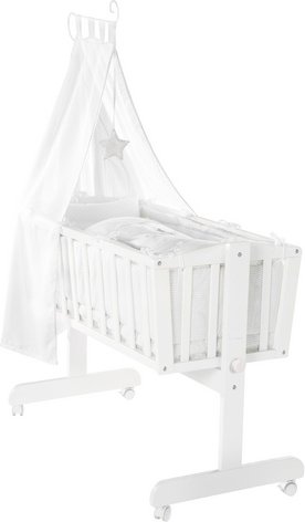 Thumbnail - roba Wiegenset, Textil/Polyester, weiß - weiss