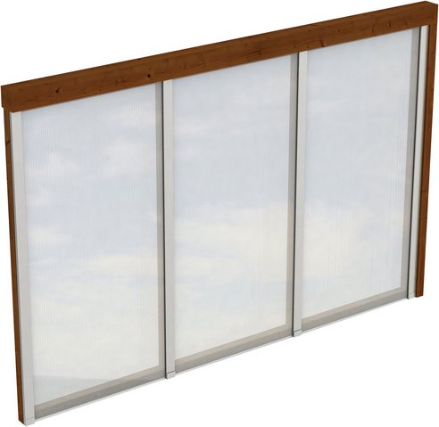 SKANHOLZ Seitenwand, B x H: 305 x 200 cm, Holz, Farbe: nussbaum