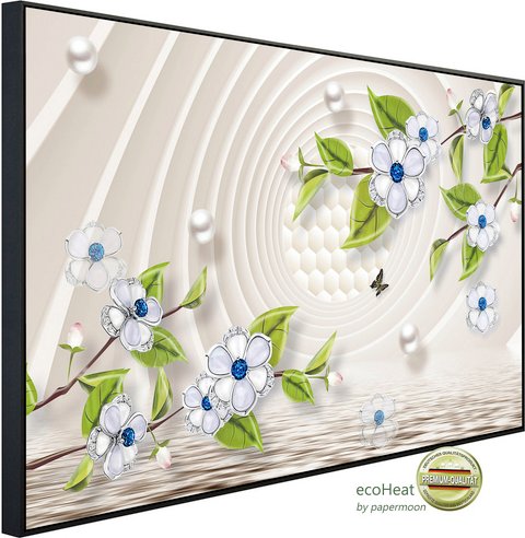 Thumbnail - papermoon Infrarotheizung »EcoHeat - Muster mit Blumen«, Matt-Effekt - bunt