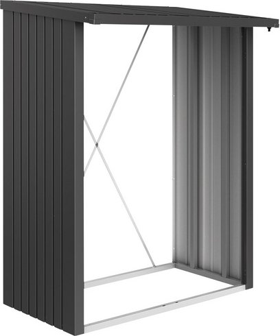 BIOHORT Kaminholzlager »WoodStock 150«, BxHxL: 157 x 199 x 102 cm, dunkelgrau-metallic