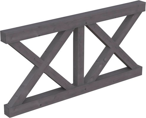 SKANHOLZ Brüstung, B x H: 78,5 x 84 cm, Holz, Farbe: schiefergrau