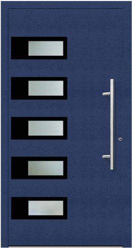 KNOCK Flügelüberdeckende Kunstoff-Haustür »Terra«, stahlblau