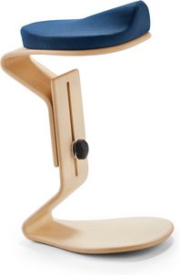 Mayer Sitzmöbel Hocker »NEST NATURE«, Breite: 38 cm, höhenverstellbar, Polyester, blau