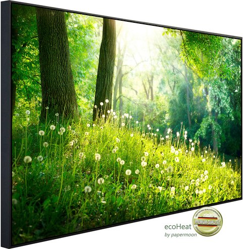 papermoon Infrarotheizung »EcoHeat - Grünes Gras und Bäume«, Matt-Effekt - bunt