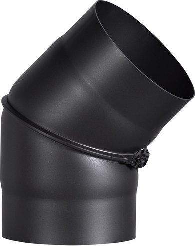 FIREFIX® Rohrbogen, Ø: 15 cm, Stärke: 2 mm, Stahl - schwarz