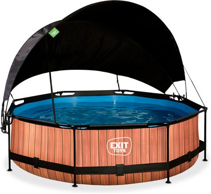 EXIT Toys Pool »Wood Pools«, Ø: 320 cm, 4383 l, braun