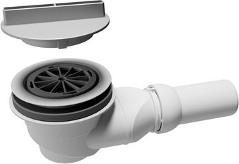 SCHULTE Ablaufgarnitur, Kunststoff, Ø Ablauf: 90 mm - grau