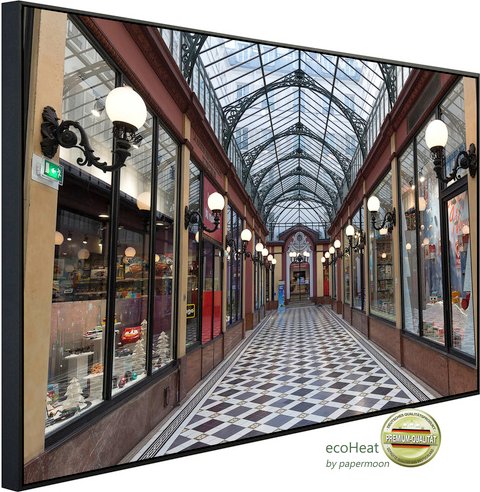 papermoon Infrarotheizung »EcoHeat - Gang in gebäude«, Matt-Effekt - bunt