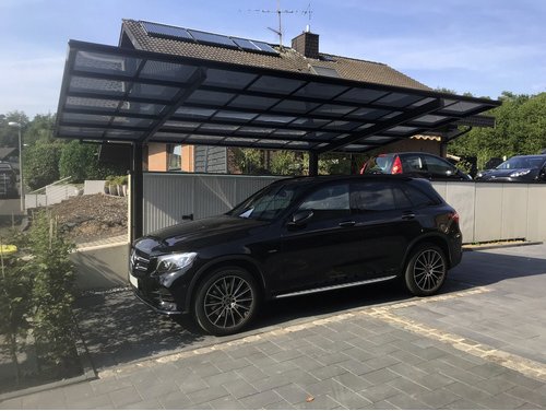 Thumbnail - XIMAX Carport »Linea«, typ_80, BxT: 272,6 x 555,8 cm, Firsthöhe: 294,1 cm - schwarz