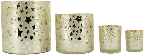 Flowerbox Teelichthalter - goldfarben