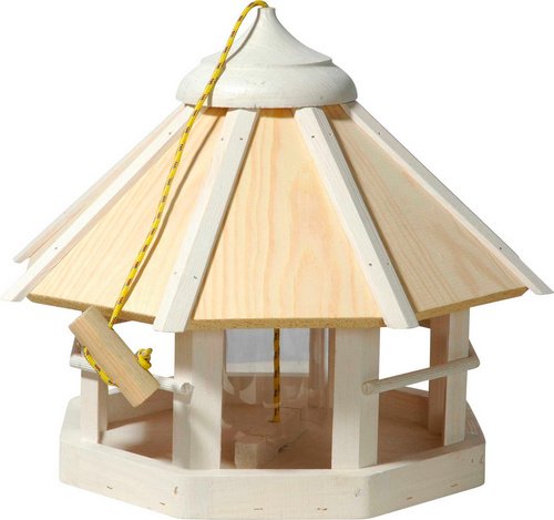 Thumbnail - DOBAR Vogelhaus »Camouflage 2.0«, mit Futtersilo, 8-eckig, hängend, weiß - weiss