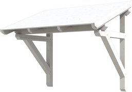 SKANHOLZ Vordach »Paderborn 1«, 242 x 156 cm (BxT), nordische Fichte, weiß - weiss