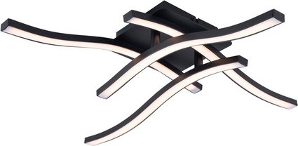 NÄVE LED-Deckenleuchte »Onda«, BxHxL: 45 x 6,5 x 45 cm, Metall/Kunststoff - schwarz