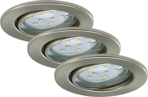 BRILONER Einbauleuchte »FIT MOVE«, 3 W, Einbautiefe: 6 cm - silberfarben