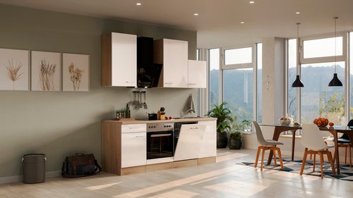 Thumbnail - Flex-Well Küchenzeile »Nepal«, mit E-Geräten, Gesamtbreite: 220 cm, Arbeitsplatte mit High Pressure Laminate (HPL) - bei...