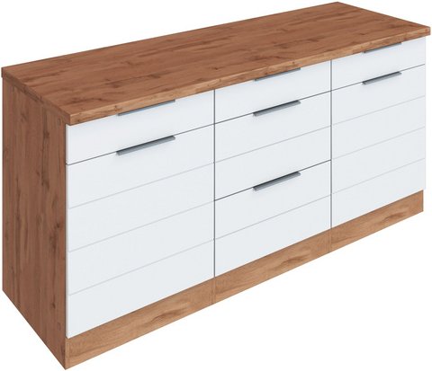 HELD MÖBEL Unterschrank »Faro«, BxHxT: 180 x 86 x 60 cm, Holzwerkstoff - weiss