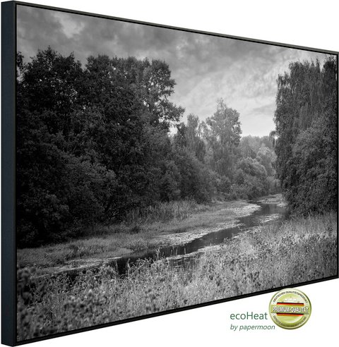 papermoon Infrarotheizung »EcoHeat - Wald Schwarz + Weiss«, Matt-Effekt - bunt