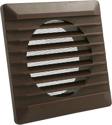 MARLEY Lüftungsgitter, eckig, Hart-PVC (PVC-U), braun