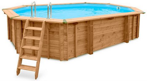 INTERLINE Schwimmbecken »Java«, oval, BxH: 640x138 cm, Holz - blau
