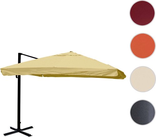 MVG Ampelschirm »MVG-A96«, 3,5x3,5m (Ø4,95m) Alu 25kg - braun