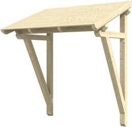 SKANHOLZ Vordach »Paderborn 2«, 242 x 156 cm (BxT), nordische Fichte, natur - beige