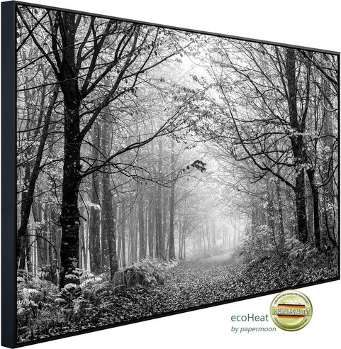 Thumbnail - papermoon Infrarotheizung »EcoHeat - Wald Schwarz + Weiss«, Matt-Effekt - bunt